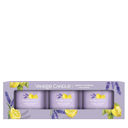 Yankee Candle 3 Pack Mini Candle Lemon Lavender (367g)