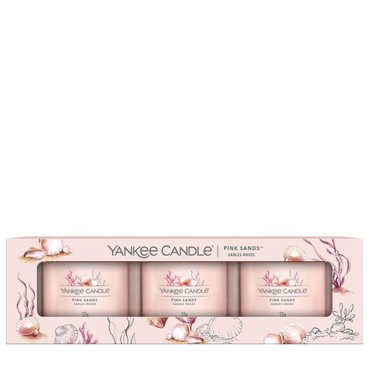 Yankee Candle 3 Pack Mini Candle Pink Sands (367g)