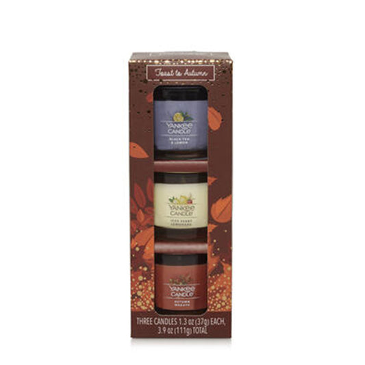 Yankee Candle 3 Pack Mini Candle Toast To Autumn (367g)