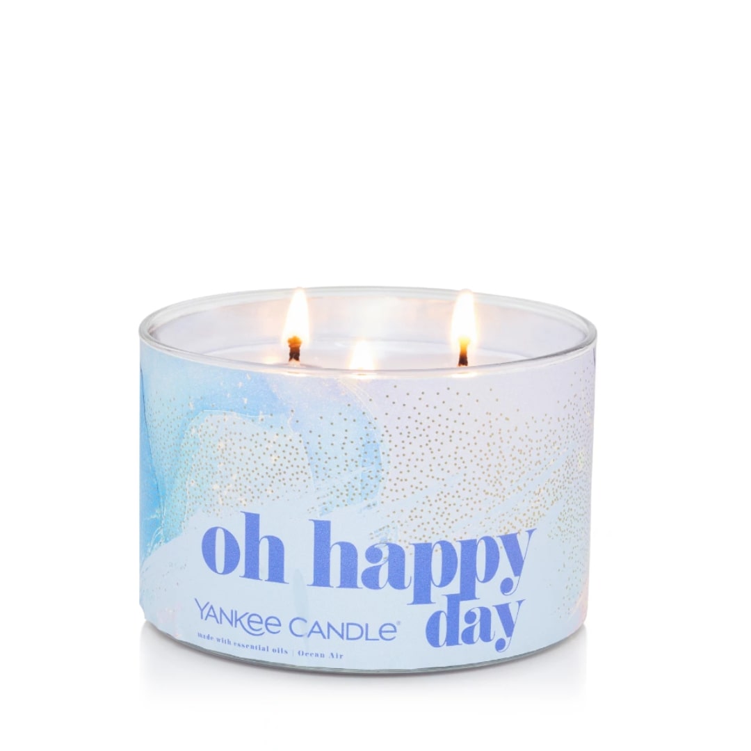 Yankee Candle 3 Wick Candles Ocean Air Oh Happy Day (876g)